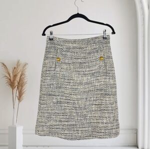 J. Crew‎ Speckled Tweed A-Line Skirt Lined Academia Preppy Old Money Size 4